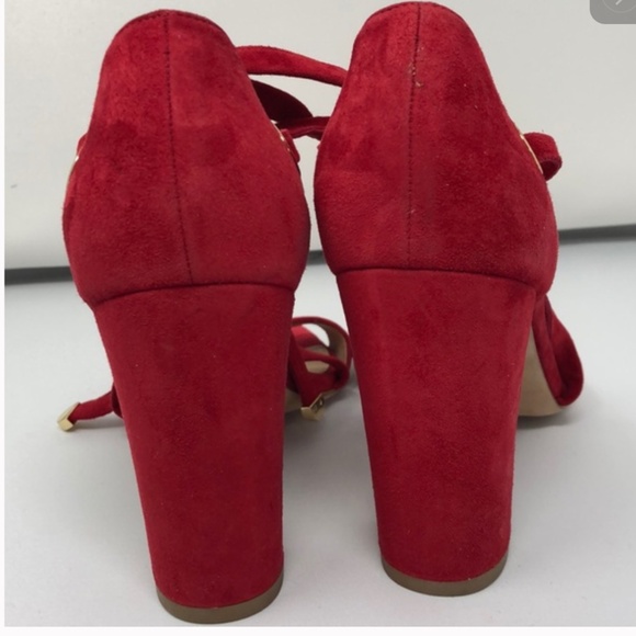 Suede red sandals - Picture 4 of 4